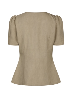 Jules structure bluse Dark Taupe Neo Noir